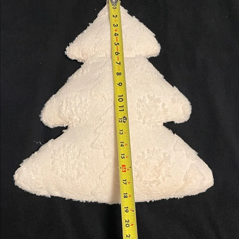 Cream Plush Christmas Tree Pillow large brand new